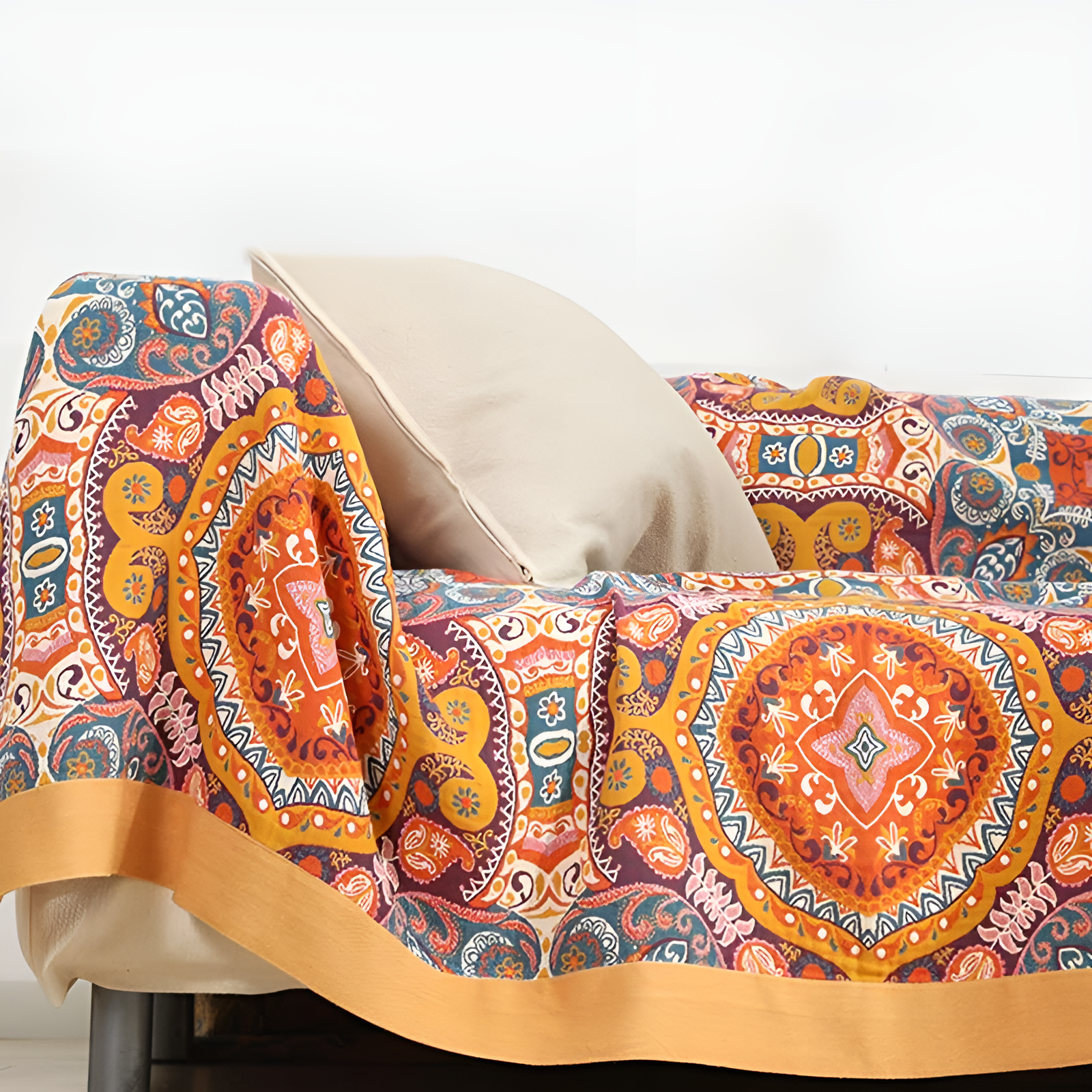 Sunrise Boho Cooling Blanket – Reversible Summer Throw, Moisture-Wicking