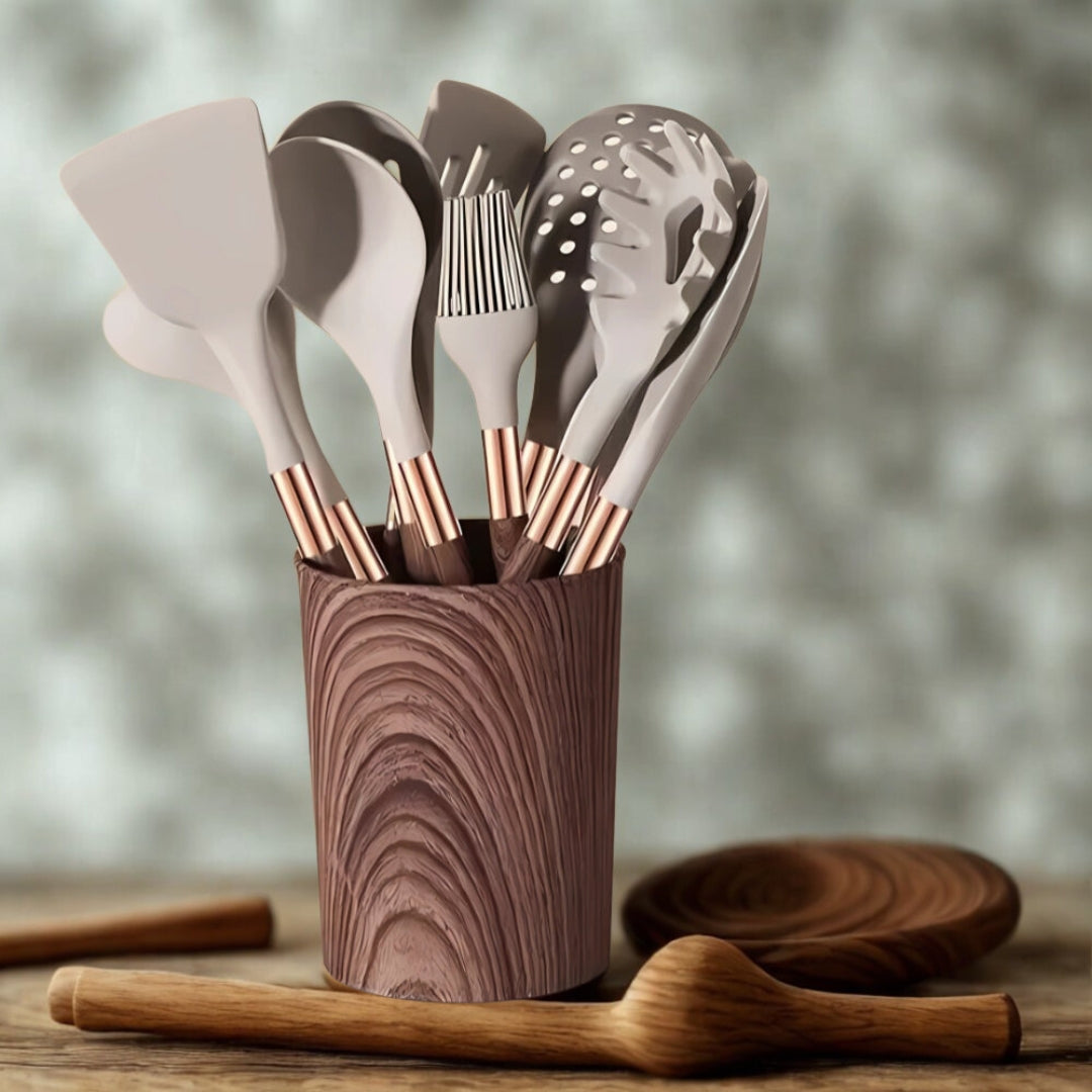 Luxe Silicone Cooking Utensils 10 Pcs Set