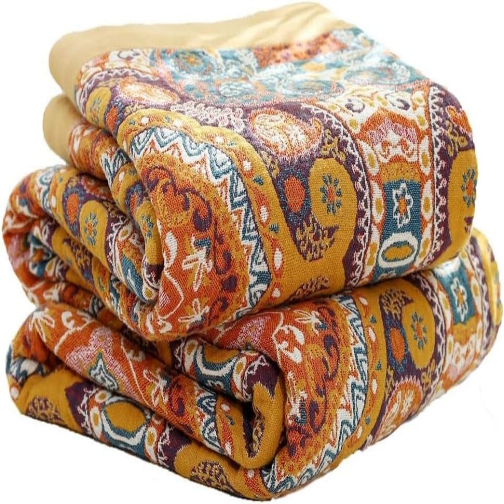 Sunrise Boho Cooling Blanket – Reversible Summer Throw, Moisture-Wicking