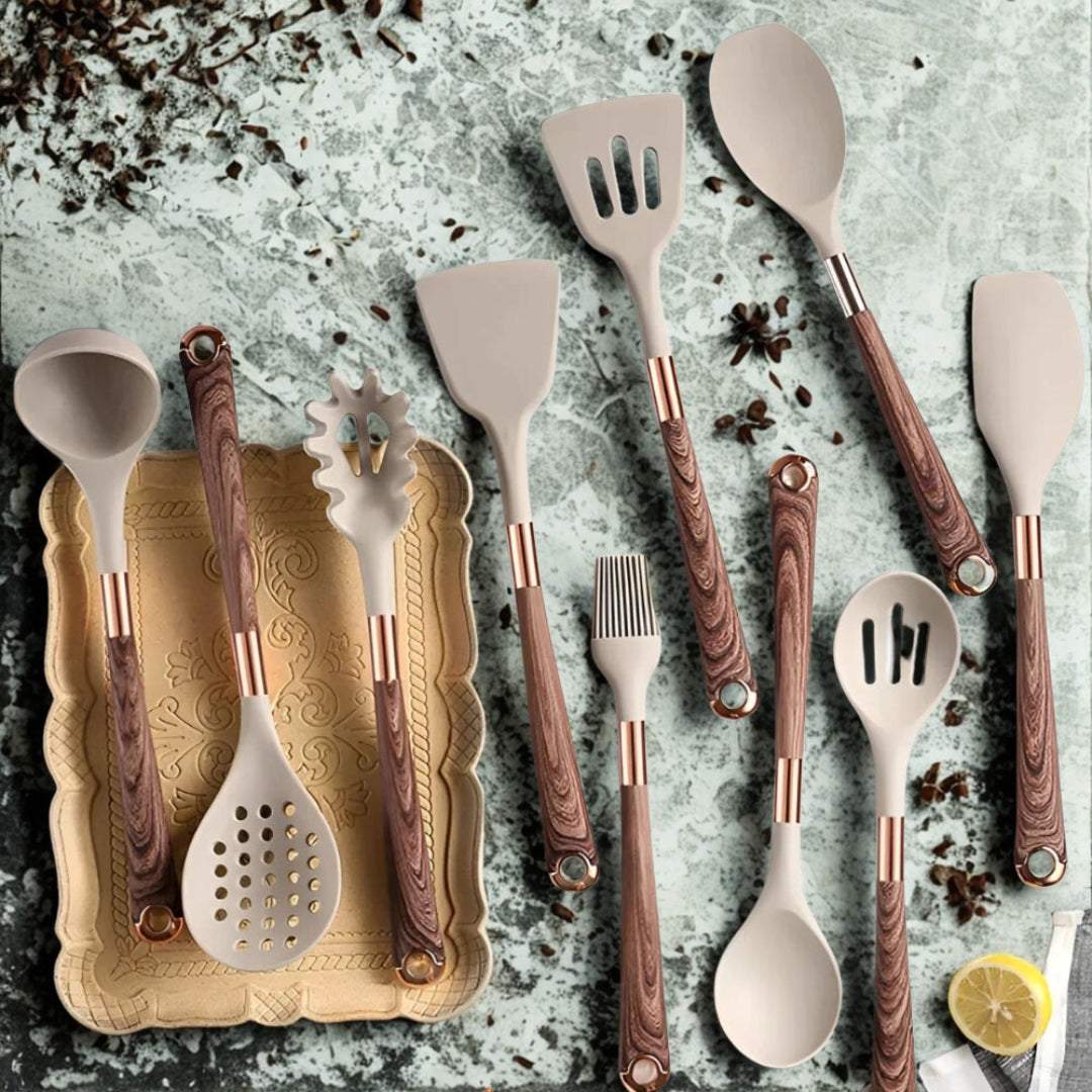 Luxe Silicone Cooking Utensils 10 Pcs Set
