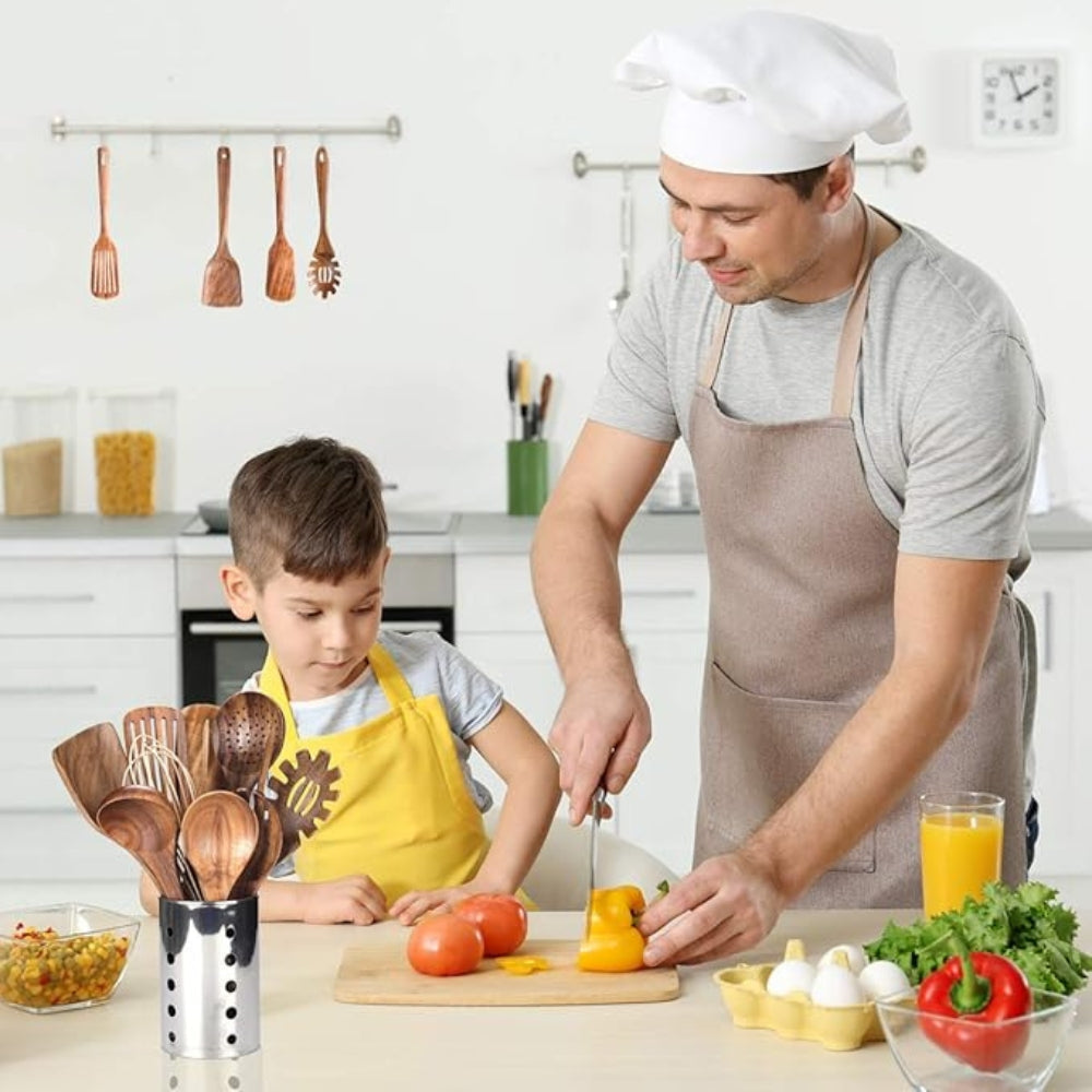 Premium Wooden Cooking Utensils 7 Sets